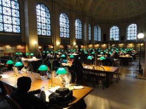 Boston Public Library reading room