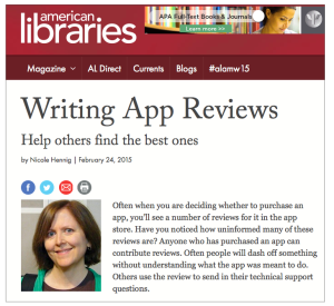 Writing App Reviews - American Libraries