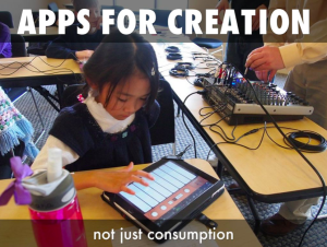 Apps are for creation, not just consumption