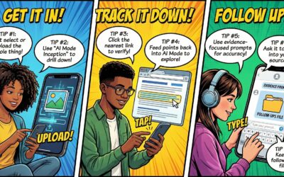 Nano Banana comics for Caulfield’s “Three moves, seven tips”