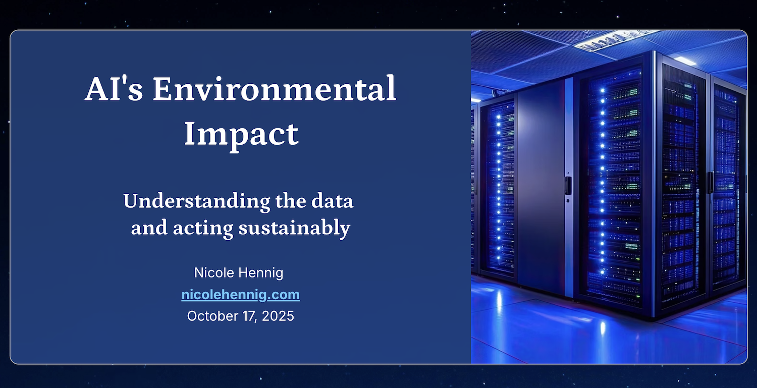 AI's Environmental Impact: Understanding the Data & Acting Sustainably
